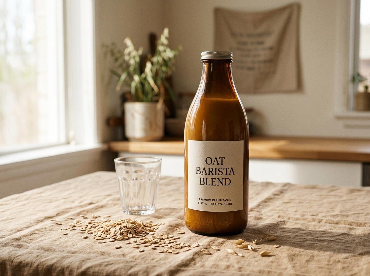 Oat barista milk bottle